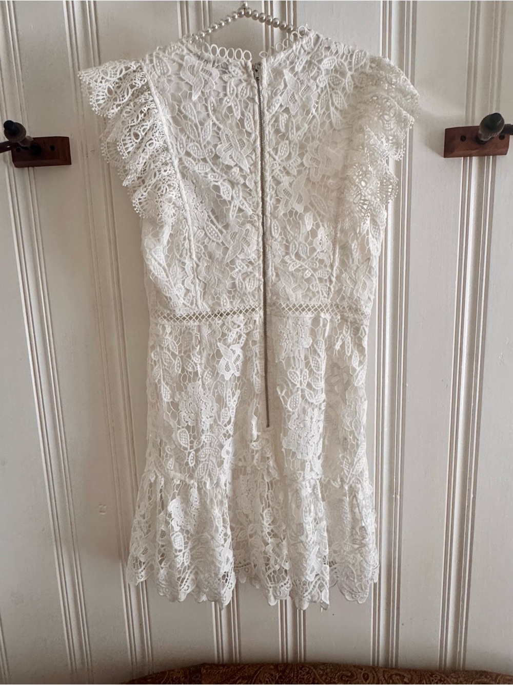 Adelyn Rae White Lace Ruffle Mini Dress - Picture 2 of 7